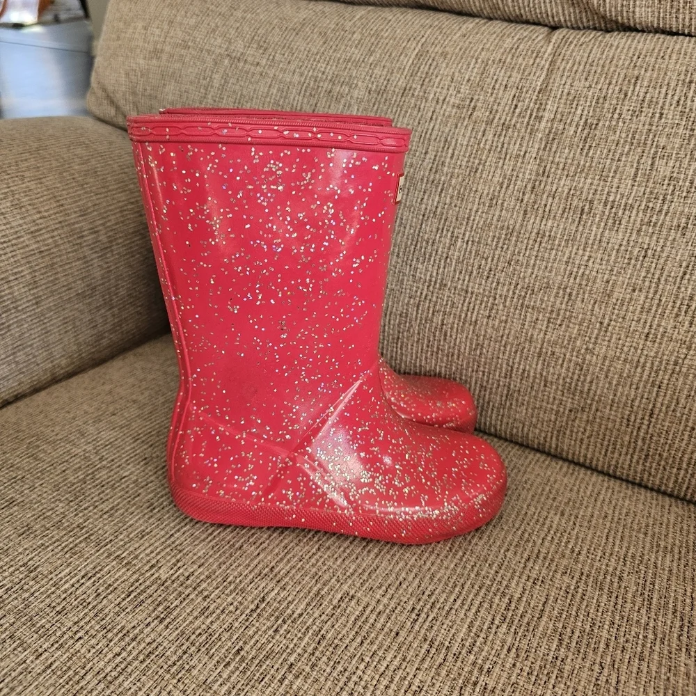 Hunter Kids First Giant Glitter Rain Boots